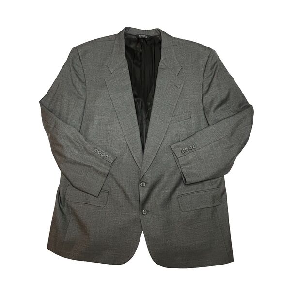 Vintage Burberrys Wool Blazer Men’s 46R | Gray Check Classic Fit Jacket - Picture 2 of 14